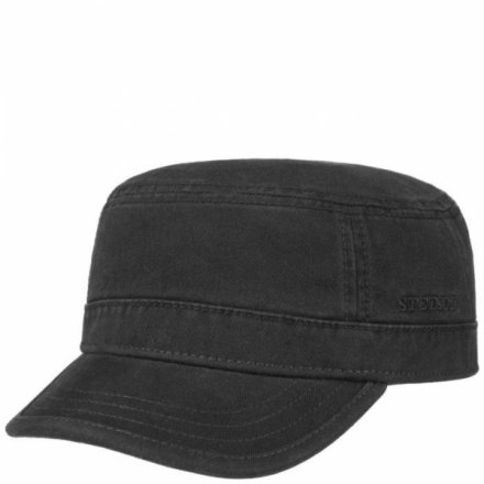 Sixpence / Flat cap - Stetson Army Cap Cotton (svart)