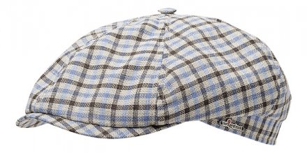 Sixpence / Flat cap - Wigéns Newsboy Contemporary Cap (beige-blå)