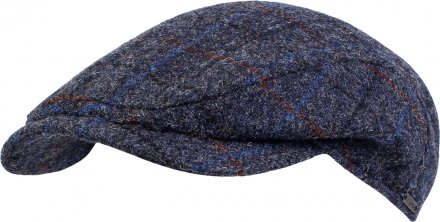 Sixpence / Flat cap - Wigéns Ivy Contemporary Cap Harris Tweed Wool (Blå)