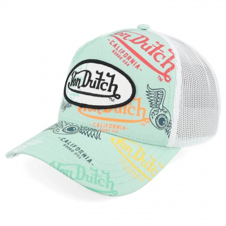 Caps - Von Dutch Grafitti Trucker (mintgrønn/hvit)