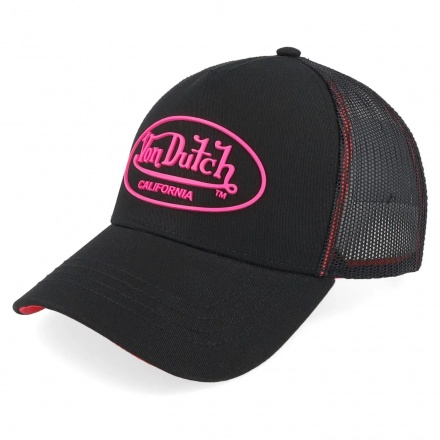 Caps - Von Dutch Oval Patch Trucker (svart/rosa)