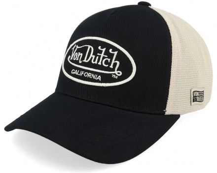 Caps - Von Dutch Embroidery Oval Trucker (svart/hvitt)