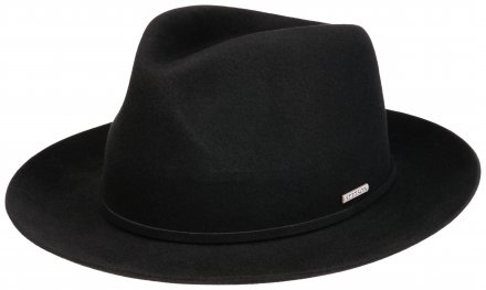 Hatter - Stetson Fedora Softfelt (svart)