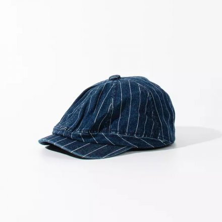 Sixpence / Flat cap - Gårda Dutton Vintage Striped Newsboy Cap (blå)