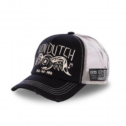 Caps - Von Dutch Screen Print Trucker (svart/hvitt)