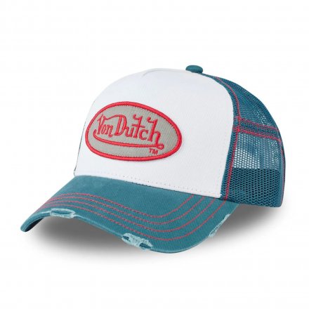 Caps - Von Dutch Oval Patch Trucker (blå/hvit)