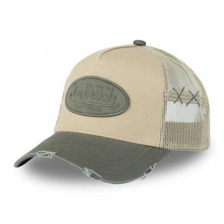 Caps - Von Dutch Oval Patch Trucker (beige/grønn)