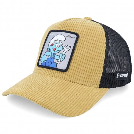 Caps - Capslab Smurfs Handy Trucker (beige/svart)