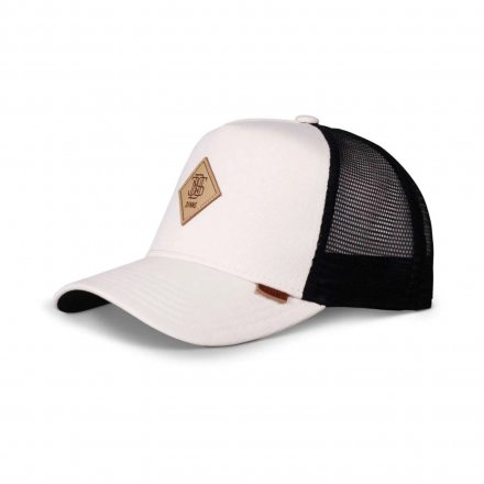Caps - Djinns HFT Cotton Knit Trucker (offwhite/svart)