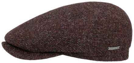 Sixpence / Flat cap - Stetson Belfast Drivers Cap Wool Rough (brun/rød)