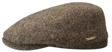 Sixpence / Flat cap - Stetson Driver Cap Wool Herringbone (brun)