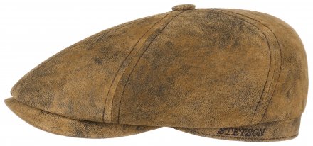 Sixpence / Flat cap - Stetson Brooklin Leather (brun)