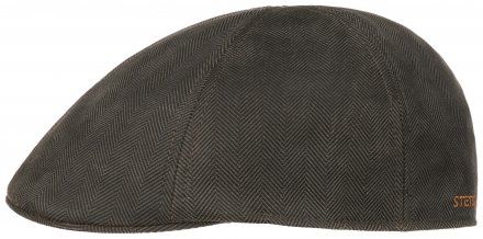 Sixpence / Flat cap - Stetson Duck Cap Herringbone (brun)