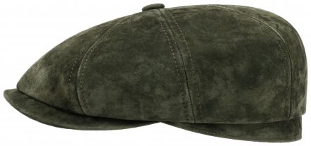 Sixpence / Flat cap - Stetson Hatteras Pigskin Newsboy Cap (grønn)
