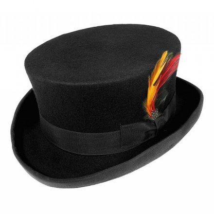 Hatter - Deadman Top Hat (flosshatt) (sort)