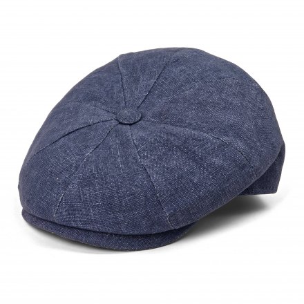 Sixpence / Flat cap - Gårda Vero Linen Newsboy Cap (blå)