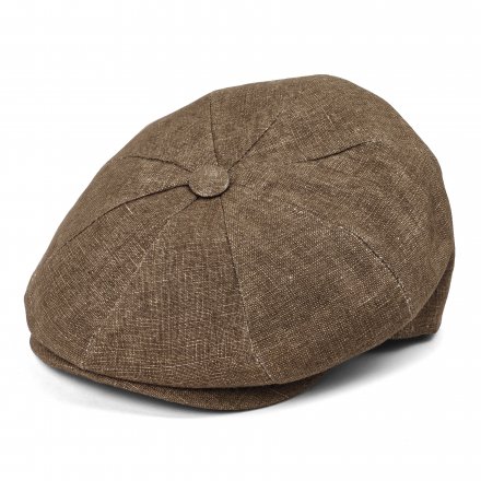 Sixpence / Flat cap - Gårda Vero Linen Newsboy Cap (brun)