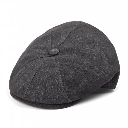 Sixpence / Flat cap - Gårda Vero Linen Newsboy Cap (mørkegrå)