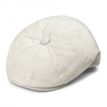 Sixpence / Flat cap - Gårda Vero Linen Newsboy Cap (hvit)