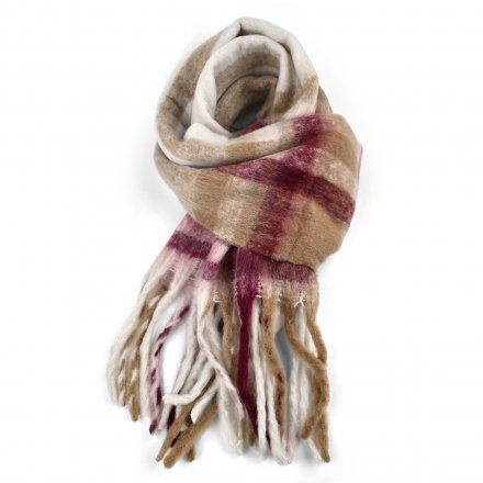 Skjerf - Gårda Piazzi Check Scarf (hvit/rosa)