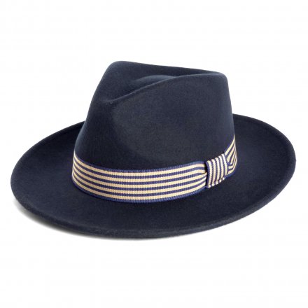 Hatter - Gårda Belluno Crushable Wool felt Fedora (blå)