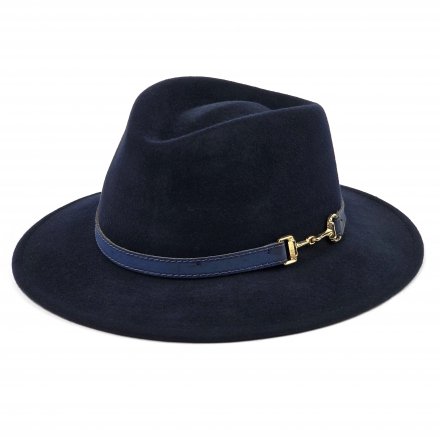 Hatter - Gårda Braga Wool felt Fedora (marineblå)