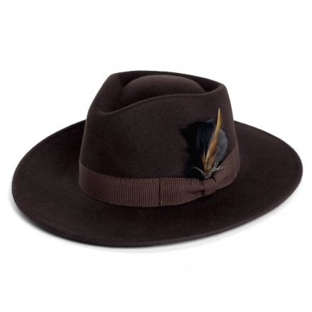 Hatter - Gårda Molinella Crushable Wool felt Fedora (brun)