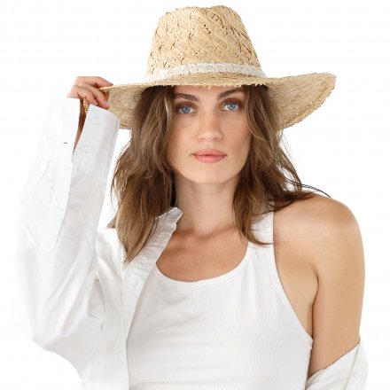 Stråhatt - Gårda Naples Fedora (natur)