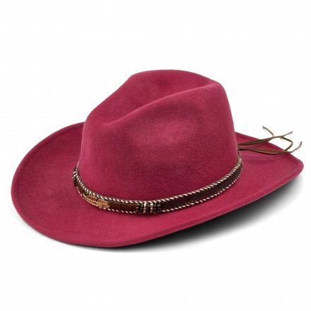 Hatter - Gårda Toquerville Crushable Wool felt Western hat (rød)