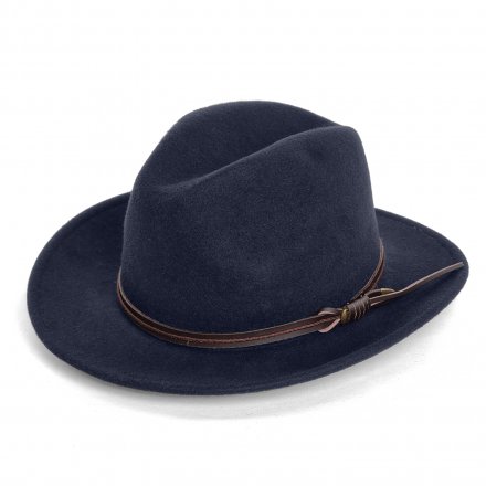 Hatter - Gårda Vicenza Crushable Wool felt Fedora (blå)