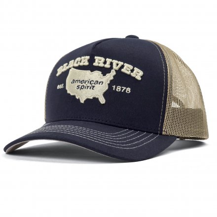 Caps - Black River America Trucker (marineblå/kremfarget)