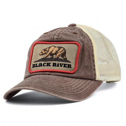 Caps - Black River Grizzly Washed Trucker (brun/krem)