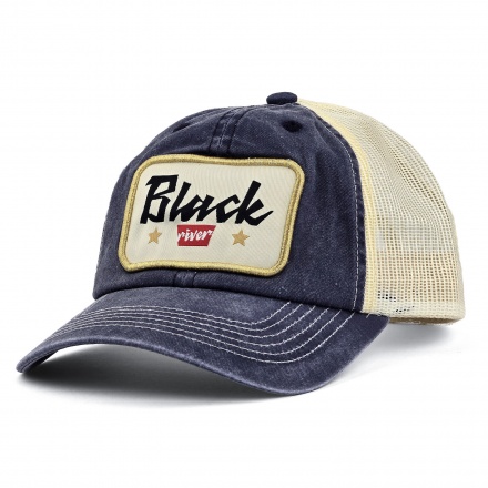 Caps - Black River Toledo Washed Trucker (marineblå/kremfarget)