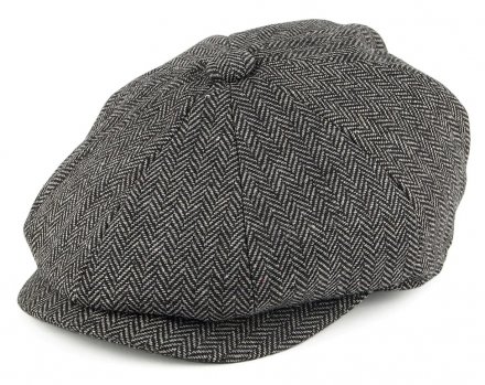 Sixpence / Flat cap - Jaxon Kids Tweed Newsboy Cap (grå)