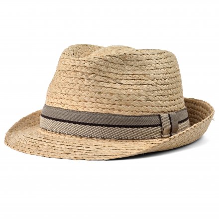 Stråhatt - Gårda Benijo Raffia Trilby (natur/taupe)