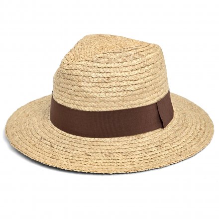 Stråhatt - Gårda Positano Fedora (naturlig/brun)