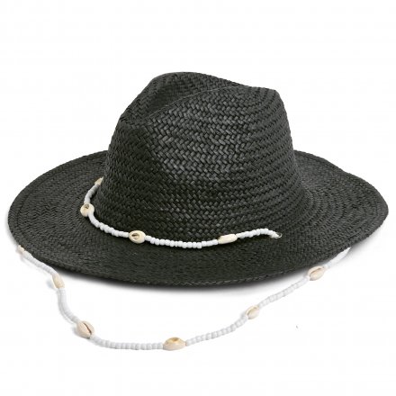 Stråhatt - Gårda Valencia Fedora (svart)