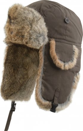 Pelslue - MJM Trapper Hat Taslan with Rabbit Fur (Brun)