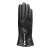 Hansker - HK Women's Hairsheep Leather Glove with Gold Zip (Sort)