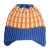 Lue barn - Gårda Lönneberga Beanie (oransje/blått)