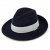 Hatter - Gårda Volterra Fedora Wool Hat (marineblå/off-white)