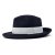Hatter - Gårda Volterra Fedora Wool Hat (marineblå/off-white)