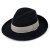 Hatter - Gårda Volterra Fedora Wool Hat (svart/kremfarget)