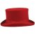 Hatter - Mid-Crown Top Hat (flosshatt) (rød)