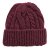 Beanies - Gårda Bormio Cable Knit Wool Mix Beanie (burgunder)