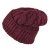 Beanies - Gårda Bormio Cable Knit Wool Mix Beanie (burgunder)