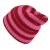Beanies - Gårda Davos Striped Merino Wool Beanie (rød/rosa)