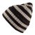 Beanies - Gårda Davos Striped Merino Wool Beanie (brun/beige)