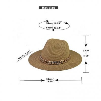 Hatter - Gårda Stråhatt med kjede (naturlig)