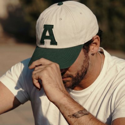 Caps - Gårda Letter Cap 'A' (hvit/grønn)